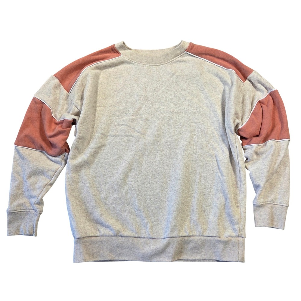 American Eagle Ahh-Mazingly Soft Colorblock Sweatshirt‎ Oatmeal XS Boho Casual
